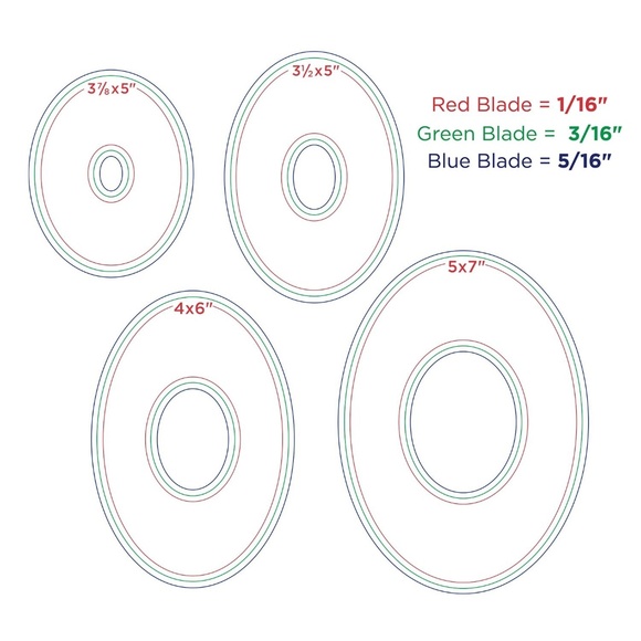 CREATIVE MEMORIES Custom Cutting Patterns Oval & Circle Sets EUC - Picture 7 of 9